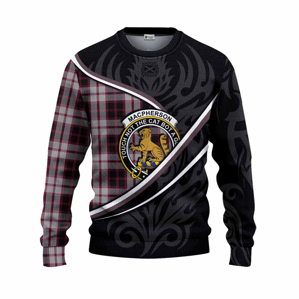 MacPherson (McPherson) Tartan Family Crest Knitted Sweater Celtic Scottish Thistle Floral - Tartan Vibes Clothing