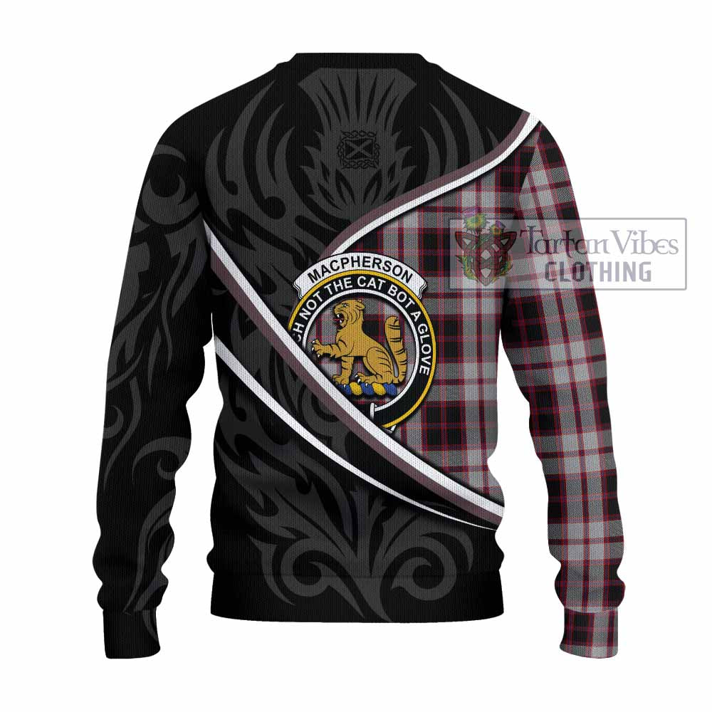 MacPherson (McPherson) Tartan Family Crest Knitted Sweater Celtic Scottish Thistle Floral - Tartan Vibes Clothing