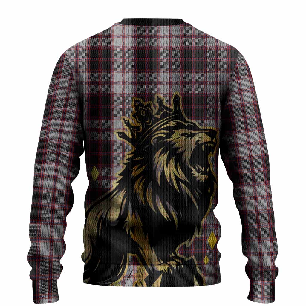 MacPherson (McPherson) Tartan Family Crest Knitted Sweater Crowned Lion Roaring