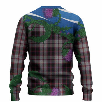 MacPherson (McPherson) Tartan Family Crest Knitted Sweater Thistle in Minimalism