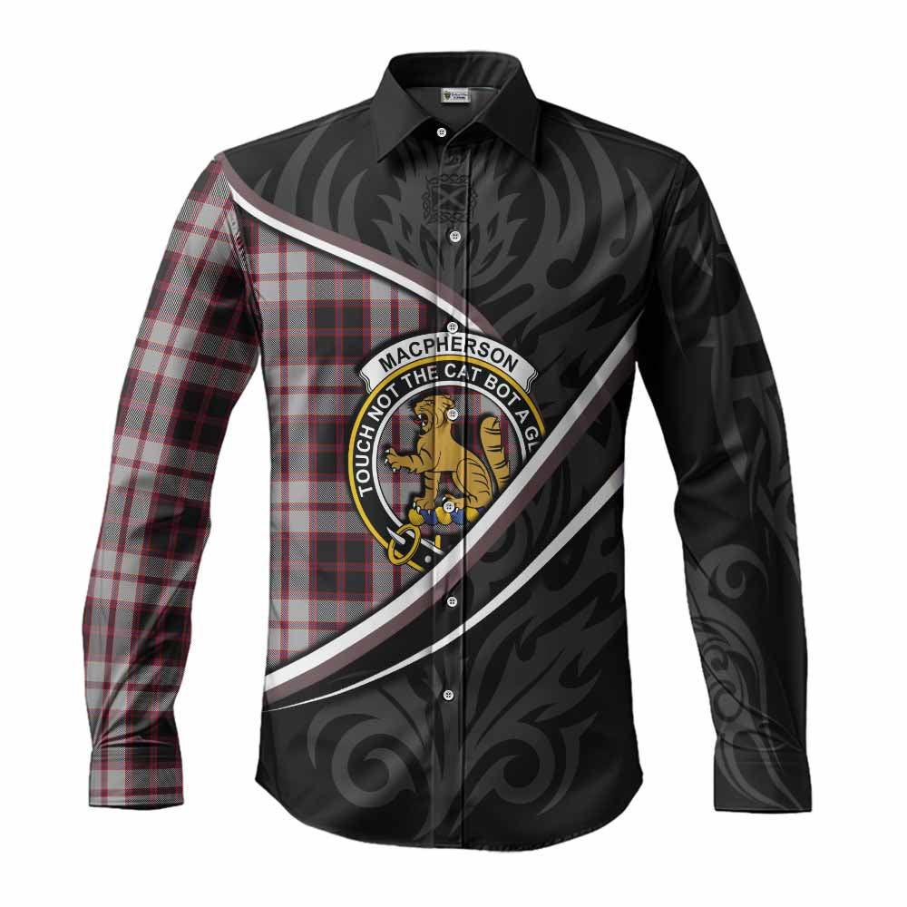 MacPherson (McPherson) Tartan Family Crest Long Sleeve Button Shirts Celtic Scottish Thistle Floral - Tartan Vibes Clothing