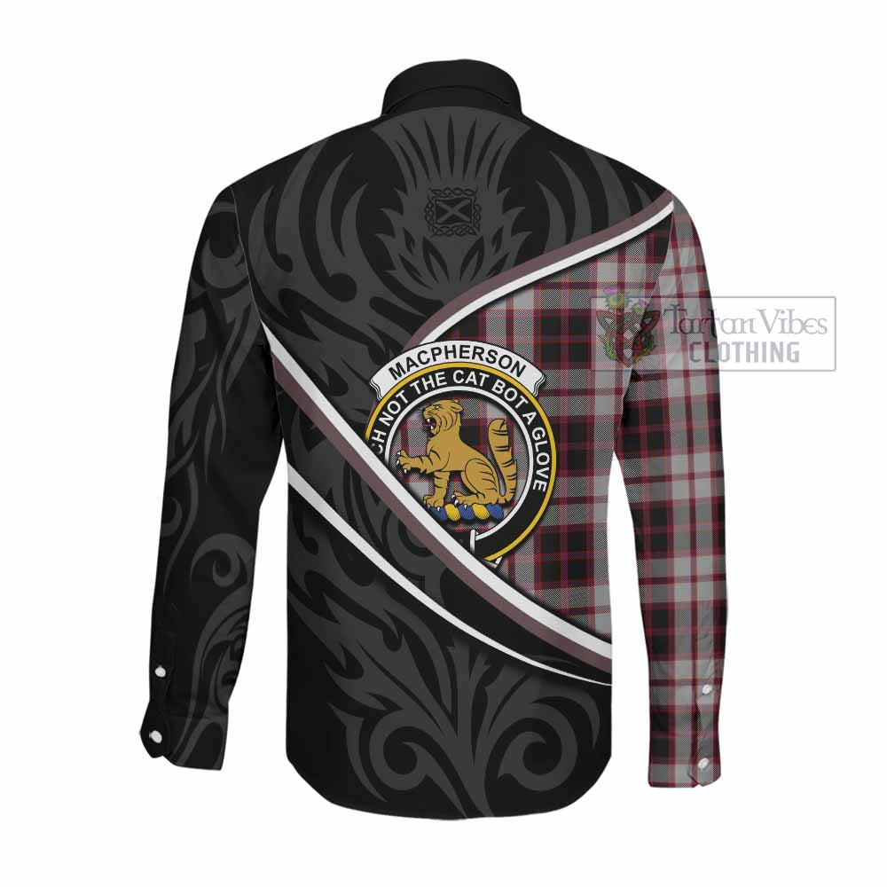 MacPherson (McPherson) Tartan Family Crest Long Sleeve Button Shirts Celtic Scottish Thistle Floral - Tartan Vibes Clothing