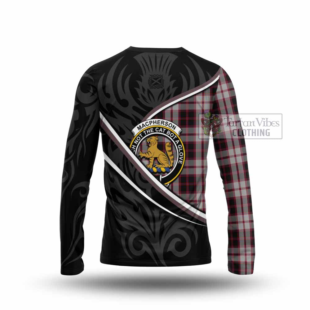 MacPherson (McPherson) Tartan Family Crest Long Sleeve T-Shirt Celtic Scottish Thistle Floral - Tartan Vibes Clothing