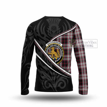 MacPherson (McPherson) Tartan Family Crest Long Sleeve T-Shirt Celtic Scottish Thistle Floral