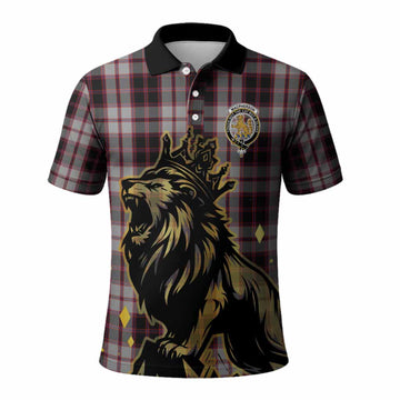 MacPherson (McPherson) Tartan Family Crest Polo Shirt Crowned Lion Roaring