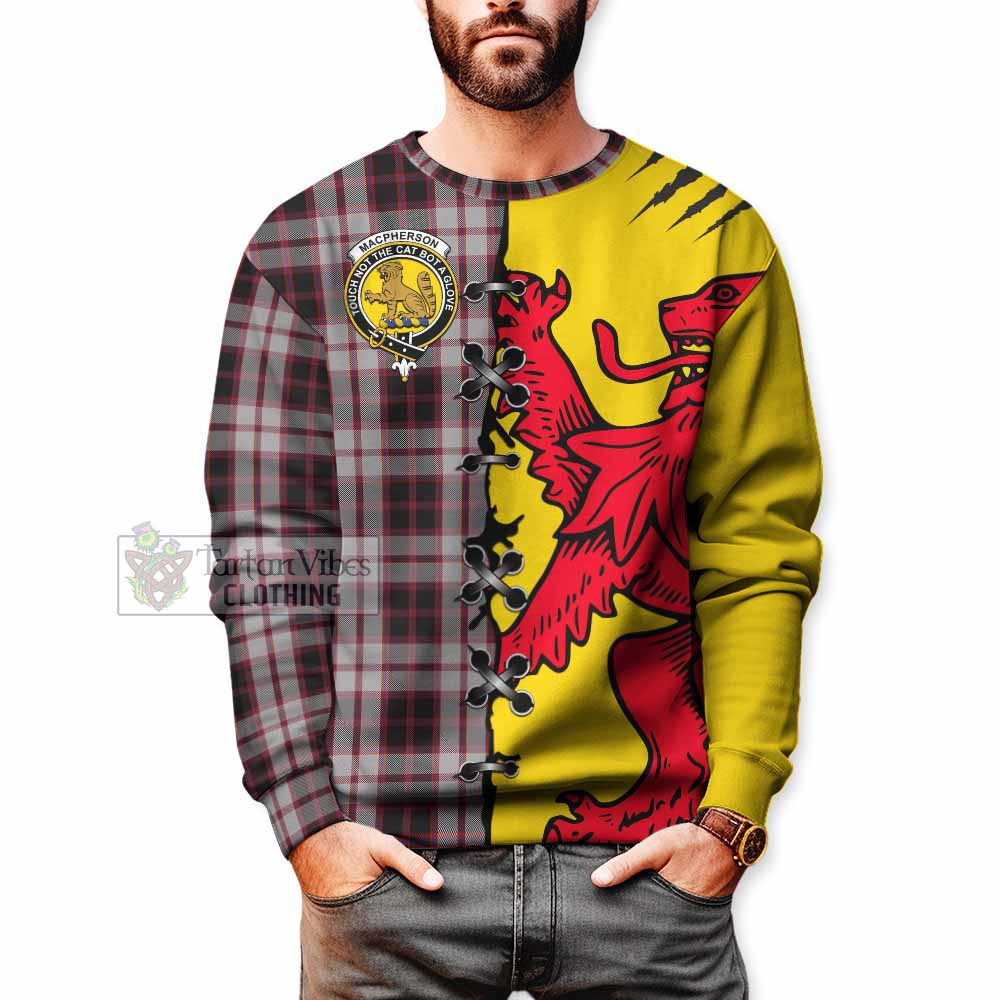MacPherson (McPherson) Tartan Family Crest Sweatshirt Lion Rampant Honor - Tartan Vibes Clothing