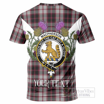 MacPherson (McPherson) Tartan Family Crest T-Shirt Scottish Burns Night Thistle Floral