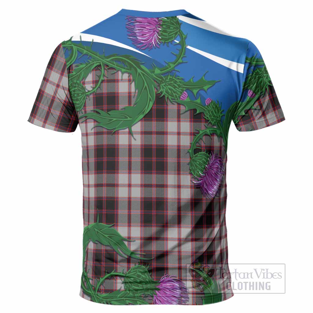 MacPherson (McPherson) Tartan Family Crest T-Shirt Thistle in Minimalism