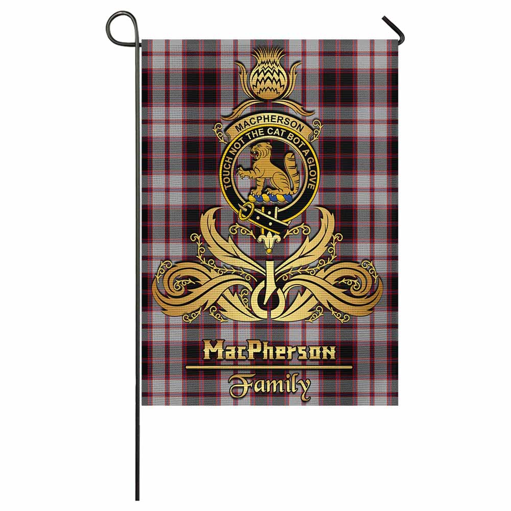 MacPherson (McPherson) Tartan Garden Flag with Highland Thistle Cherish Family Crest Style - Tartan Vibes Clothing