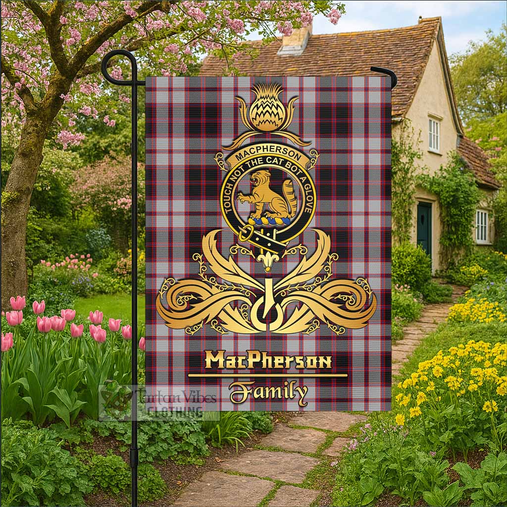 MacPherson (McPherson) Tartan Garden Flag with Highland Thistle Cherish Family Crest Style - Tartan Vibes Clothing