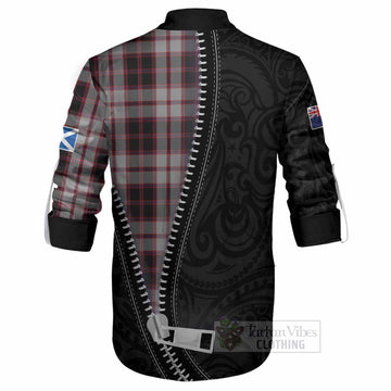 MacPherson (McPherson) Tartan Ghillie Shirt New Zealand Pattern Unique Zipper Stylized