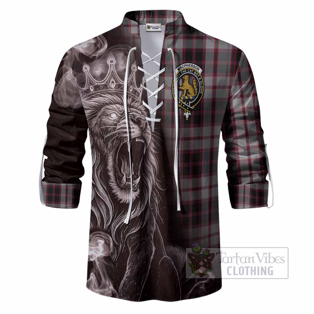 MacPherson (McPherson) Tartan Ghillie Shirt Roaring Lion Heritage