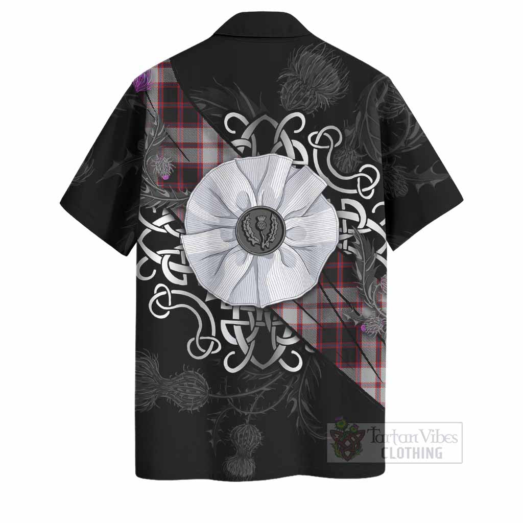 MacPherson (McPherson) Tartan Hawaiian Shirt Jacobite White Rose - Tartan Vibes Clothing