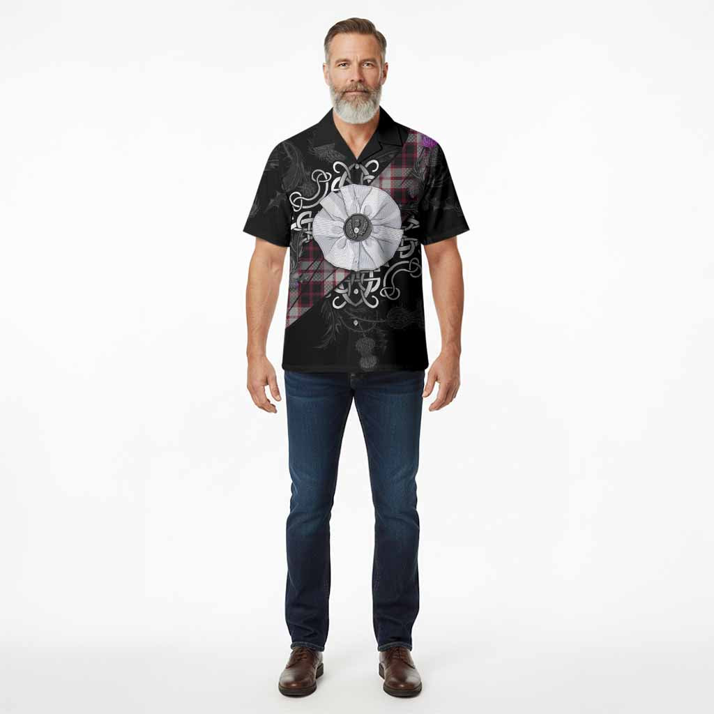 MacPherson (McPherson) Tartan Hawaiian Shirt Jacobite White Rose - Tartan Vibes Clothing