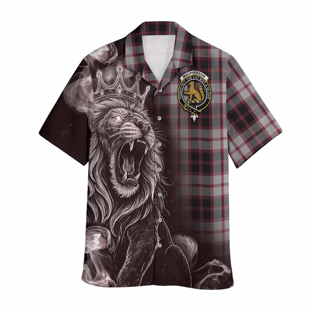 MacPherson (McPherson) Tartan Hawaiian Shirt Roaring Lion Heritage