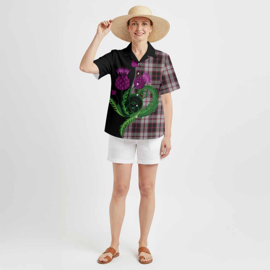 MacPherson (McPherson) Tartan Hawaiian Shirt Traditional Scottish Thistle