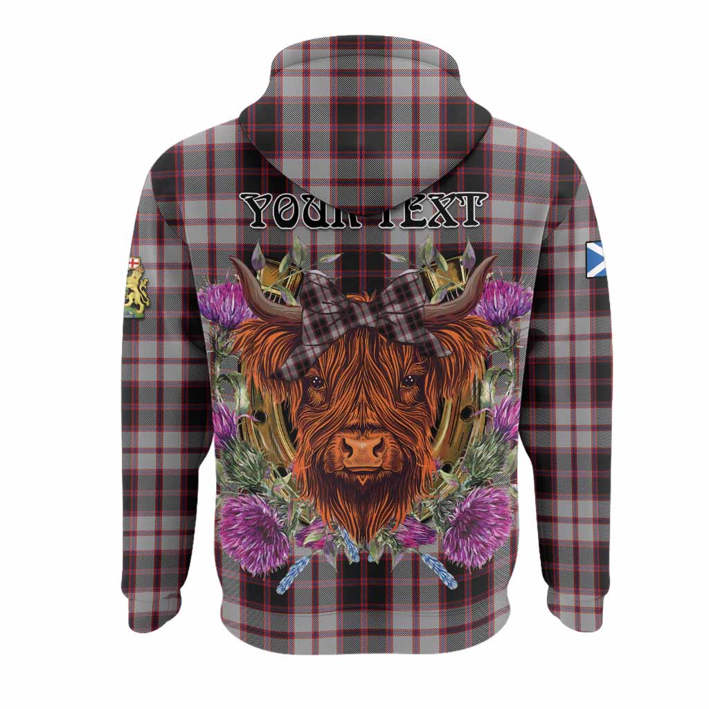 MacPherson (McPherson) Tartan Hoodie Scottish Thistle Heilan Coo