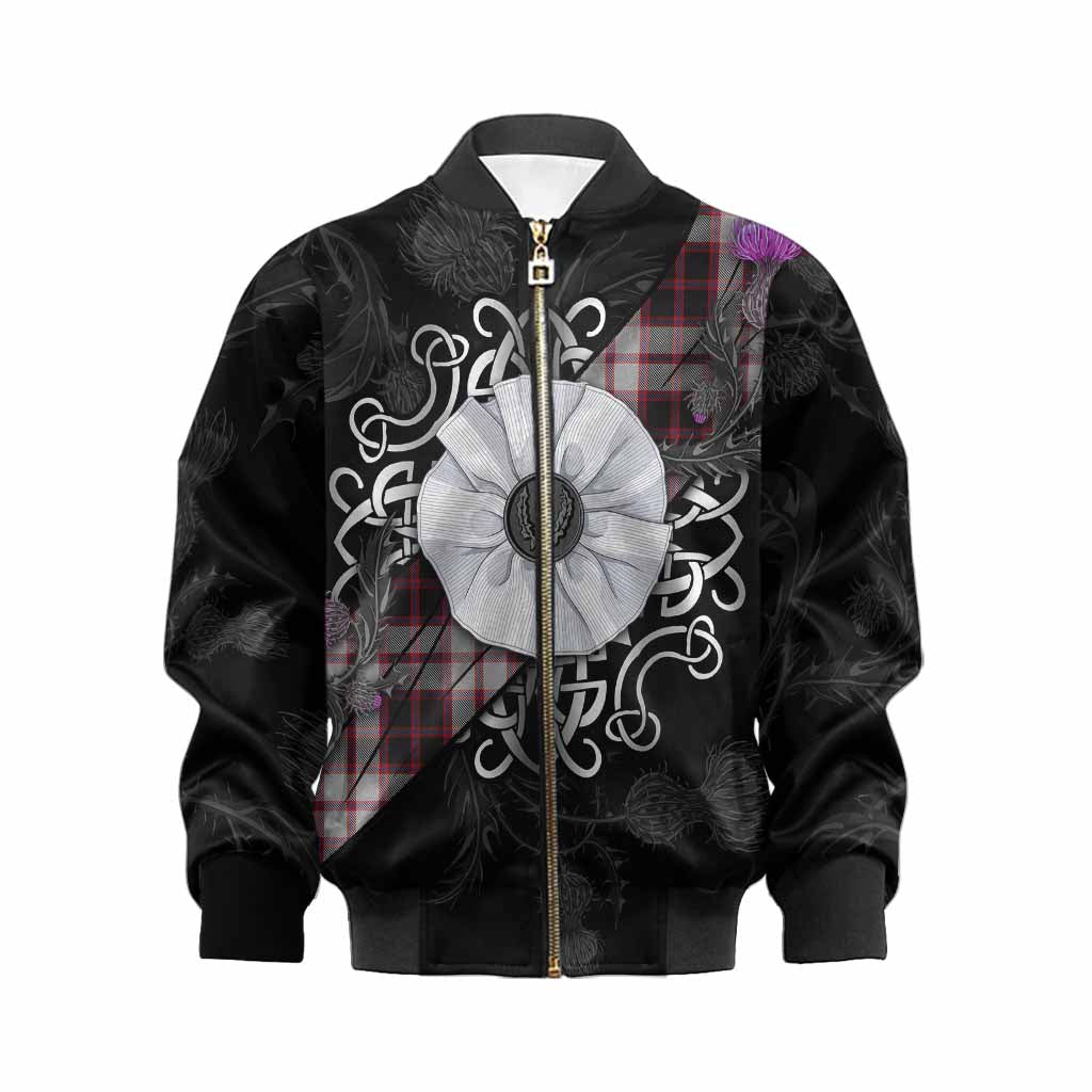 MacPherson (McPherson) Tartan Kid Bomber Jacket Jacobite White Rose Kid XS - Tartan Vibes Clothing