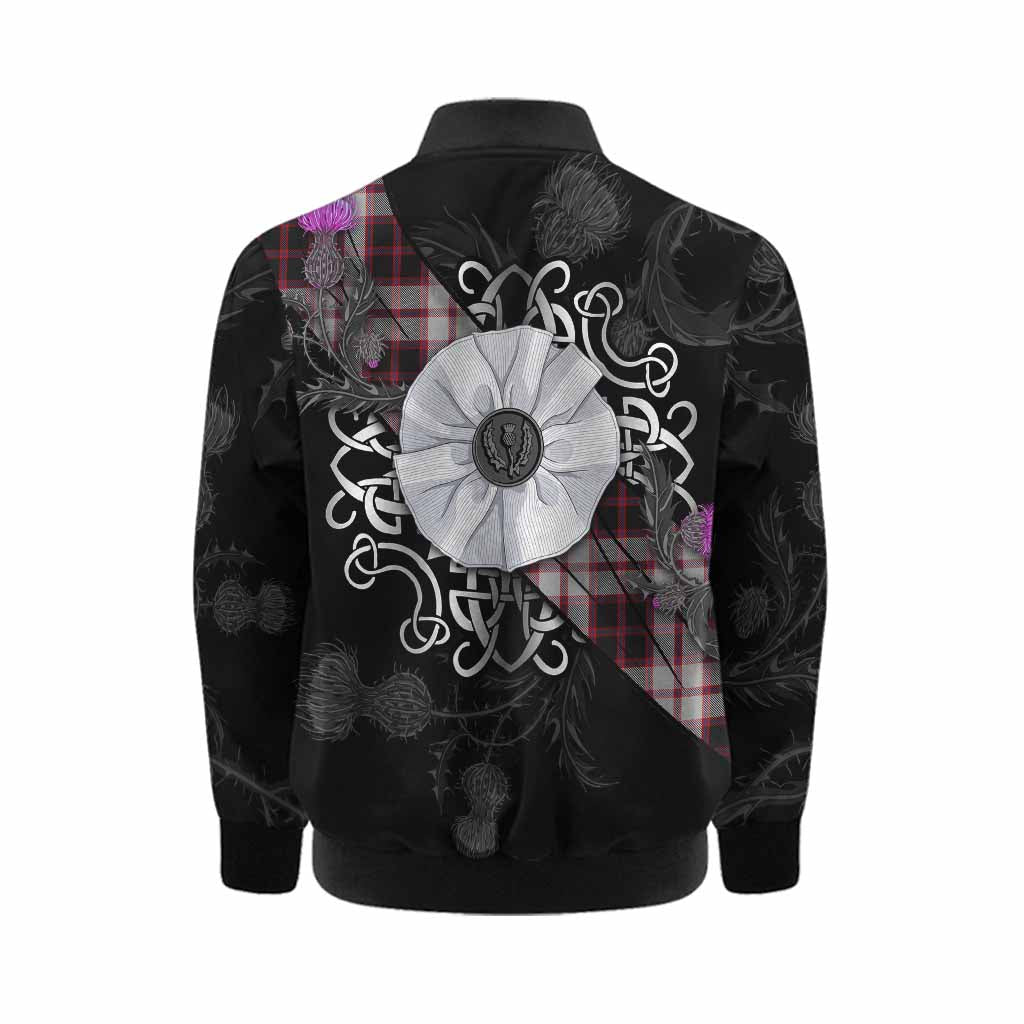 MacPherson (McPherson) Tartan Kid Bomber Jacket Jacobite White Rose Kid - Tartan Vibes Clothing