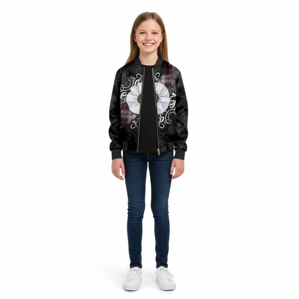 MacPherson (McPherson) Tartan Kid Bomber Jacket Jacobite White Rose - Tartan Vibes Clothing