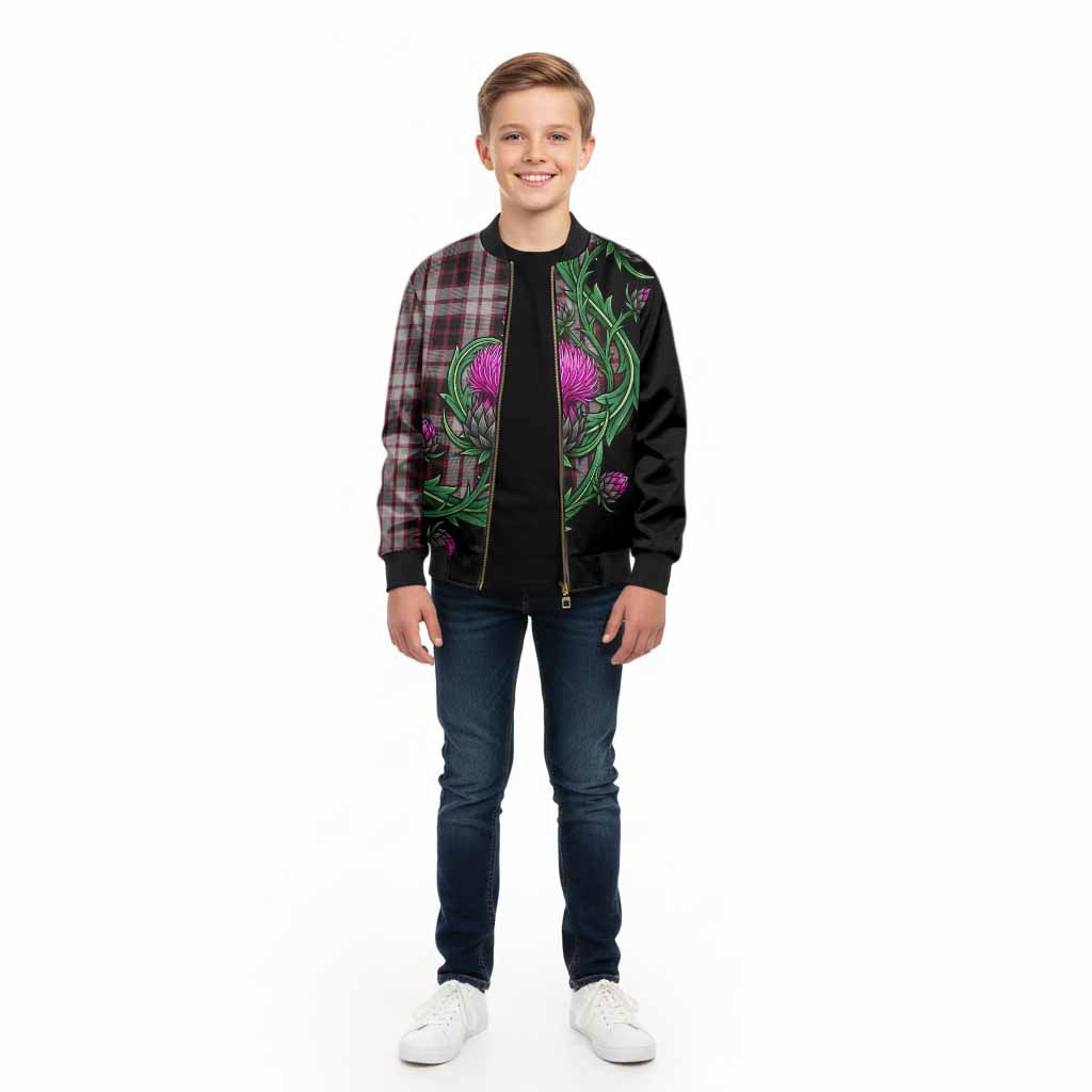 MacPherson (McPherson) Tartan Kid Bomber Jacket Resilient Scottish Thistle - Tartan Vibes Clothing