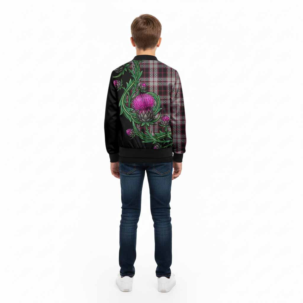 MacPherson (McPherson) Tartan Kid Bomber Jacket Resilient Scottish Thistle - Tartan Vibes Clothing