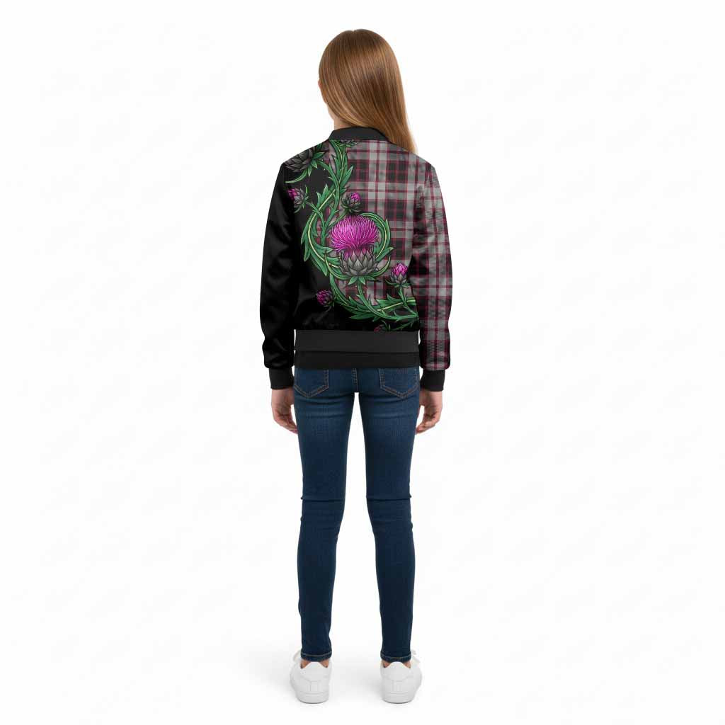 MacPherson (McPherson) Tartan Kid Bomber Jacket Resilient Scottish Thistle - Tartan Vibes Clothing