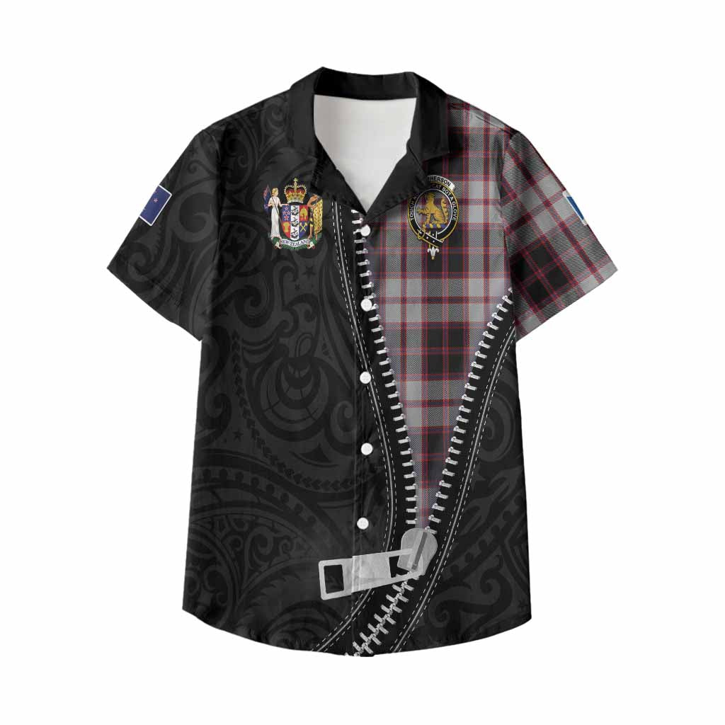 MacPherson (McPherson) Tartan Kid Hawaiian Shirt New Zealand Pattern Unique Zipper Stylized