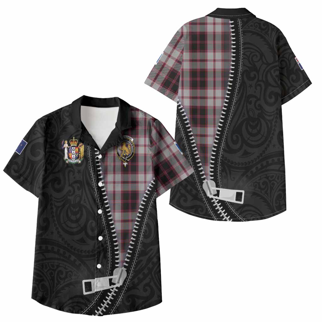 MacPherson (McPherson) Tartan Kid Hawaiian Shirt New Zealand Pattern Unique Zipper Stylized