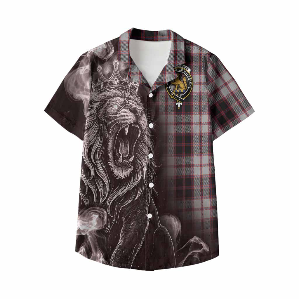 MacPherson (McPherson) Tartan Kid Hawaiian Shirt Roaring Lion Heritage