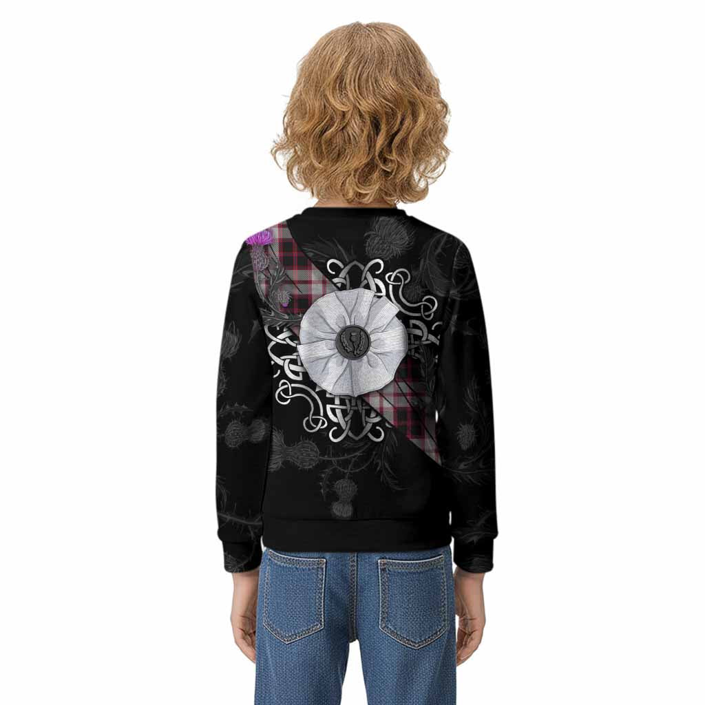MacPherson (McPherson) Tartan Kid Knitted Sweatshirt Jacobite White Rose - Tartan Vibes Clothing