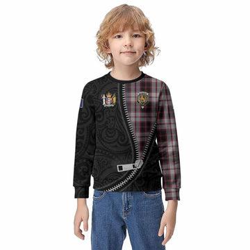 MacPherson (McPherson) Tartan Kid Knitted Sweatshirt New Zealand Pattern Unique Zipper Stylized