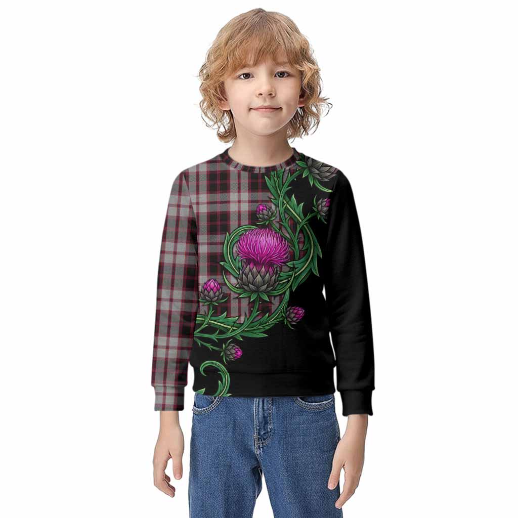 MacPherson (McPherson) Tartan Kid Knitted Sweatshirt Resilient Scottish Thistle Kid - Tartan Vibes Clothing