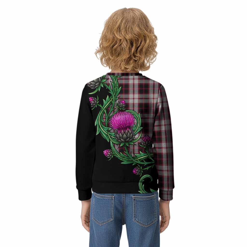 MacPherson (McPherson) Tartan Kid Knitted Sweatshirt Resilient Scottish Thistle - Tartan Vibes Clothing