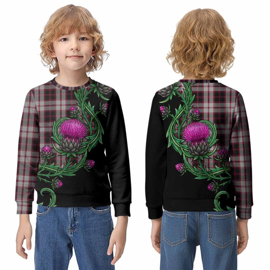 MacPherson (McPherson) Tartan Kid Knitted Sweatshirt Resilient Scottish Thistle - Tartan Vibes Clothing