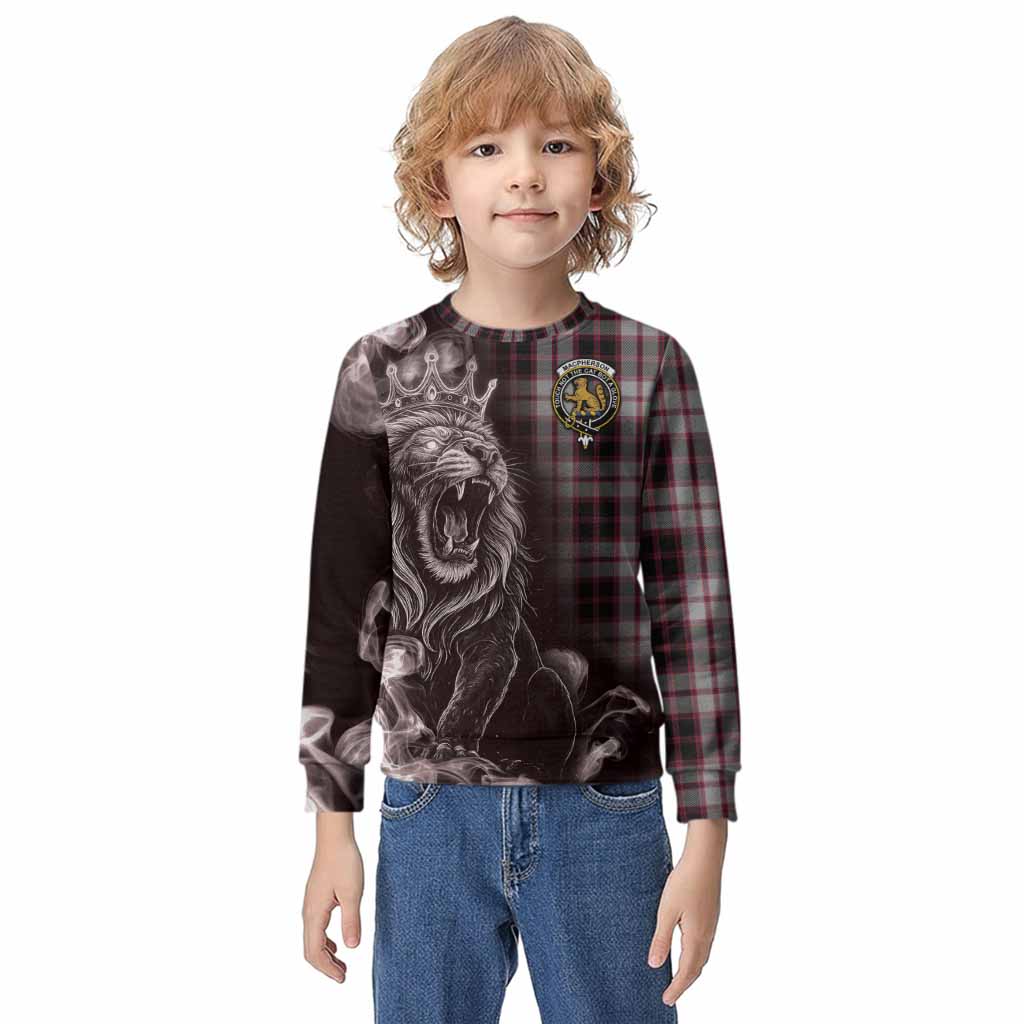 MacPherson (McPherson) Tartan Kid Knitted Sweatshirt Roaring Lion Heritage