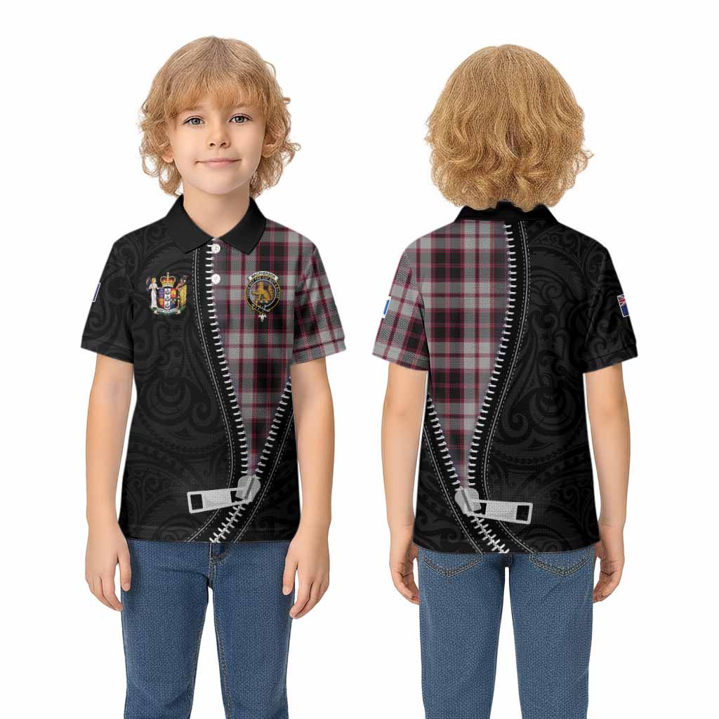 MacPherson (McPherson) Tartan Kid Polo Shirt New Zealand Pattern Unique Zipper Stylized