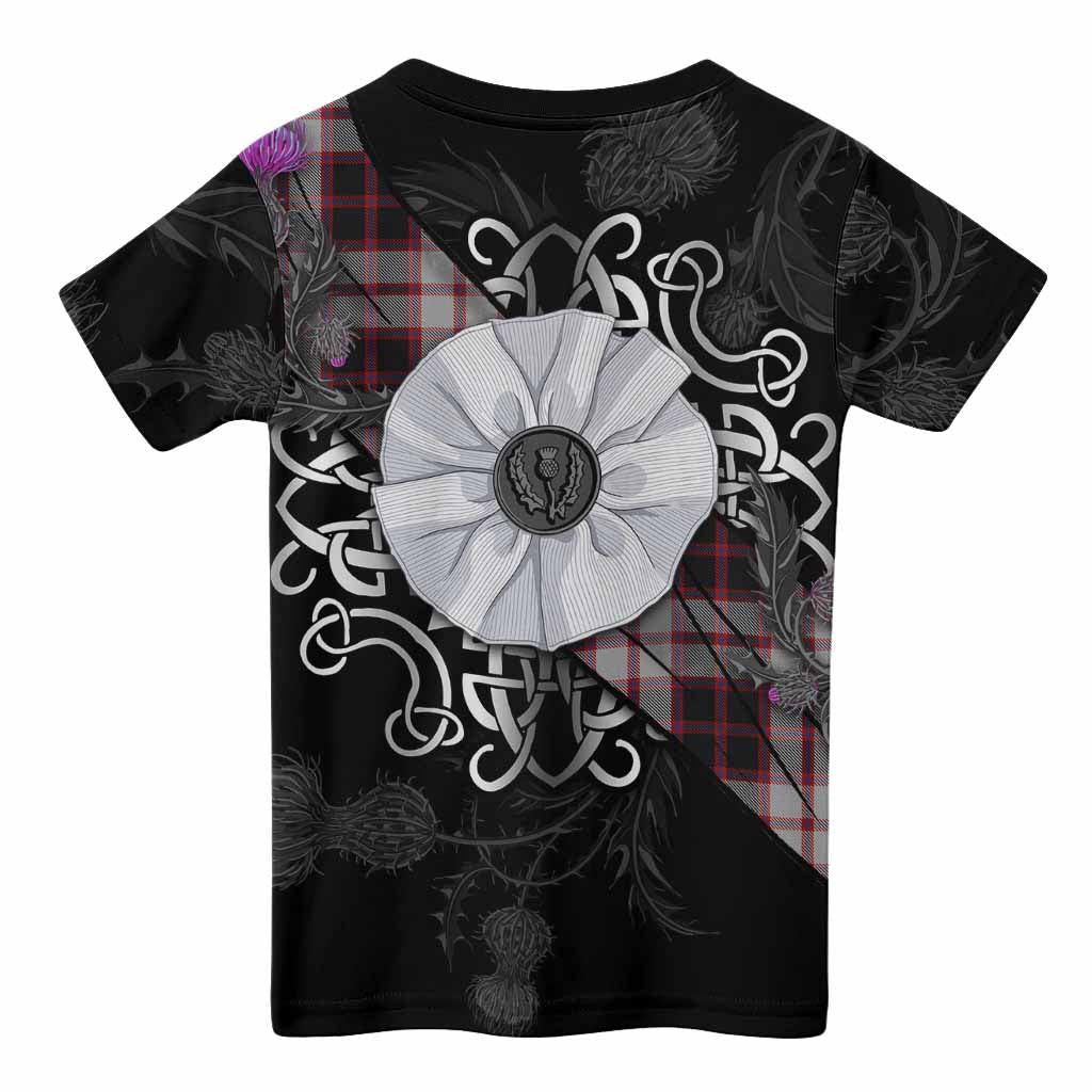 MacPherson (McPherson) Tartan Kid T-shirt Jacobite White Rose - Tartan Vibes Clothing
