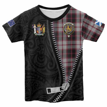 MacPherson (McPherson) Tartan Kid T-shirt New Zealand Pattern Unique Zipper Stylized