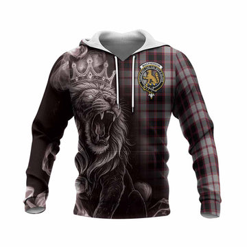 MacPherson (McPherson) Tartan Knitted Hoodie Roaring Lion Heritage