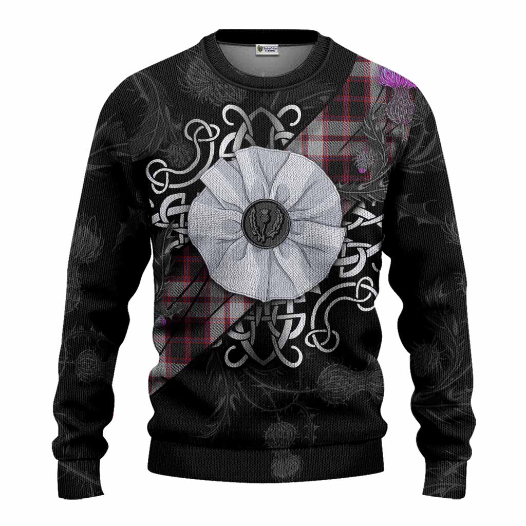 MacPherson (McPherson) Tartan Knitted Sweater Jacobite White Rose Unisex - Tartan Vibes Clothing
