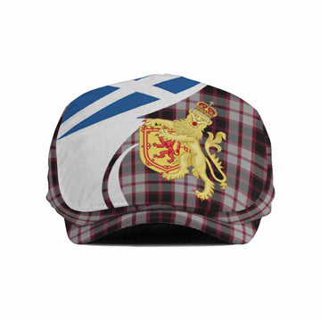 MacPherson (McPherson) Tartan Lion Rampant Flat Cap, Jeff Cap Classic Scottish Style