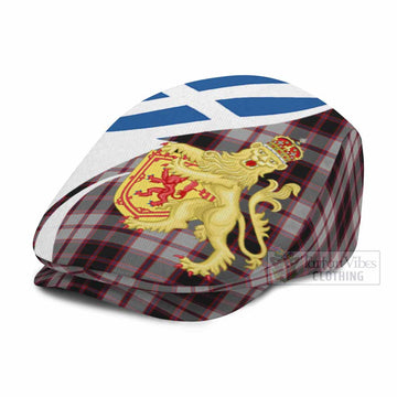 MacPherson (McPherson) Tartan Lion Rampant Flat Cap, Jeff Cap Classic Scottish Style