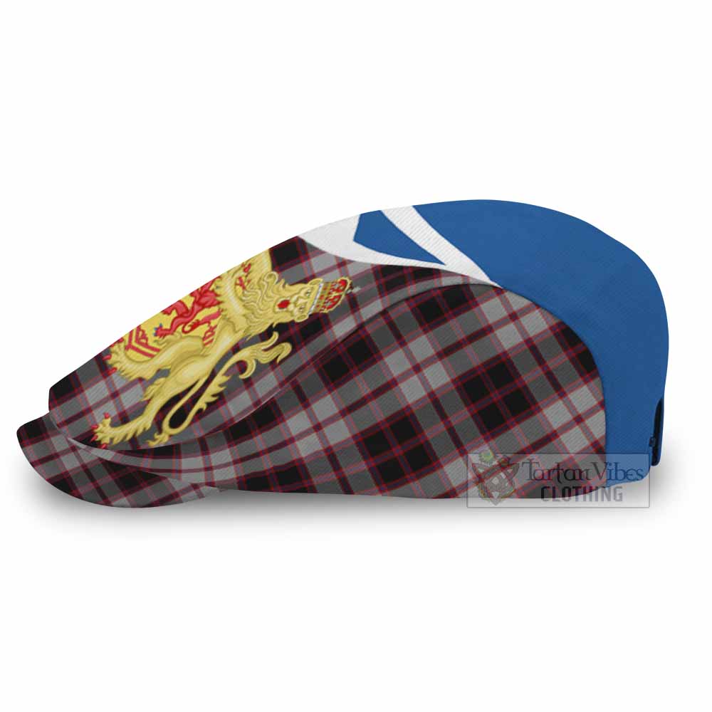 MacPherson (McPherson) Tartan Lion Rampant Flat Cap, Jeff Cap Classic Scottish Style
