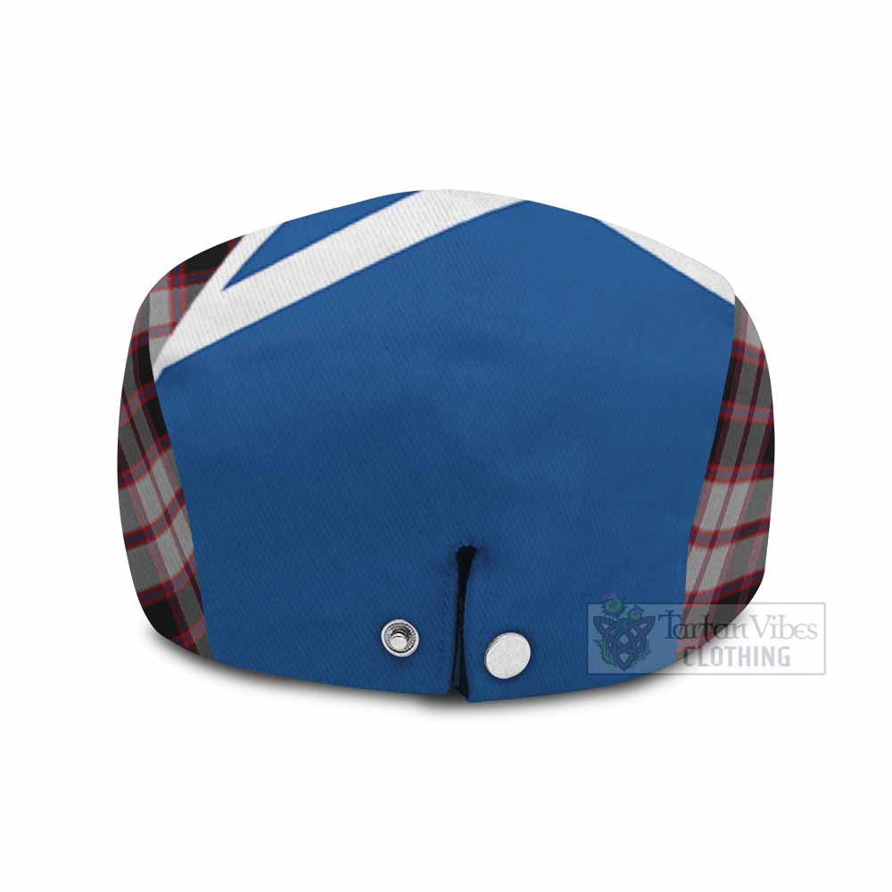 MacPherson (McPherson) Tartan Lion Rampant Flat Cap, Jeff Cap Classic Scottish Style
