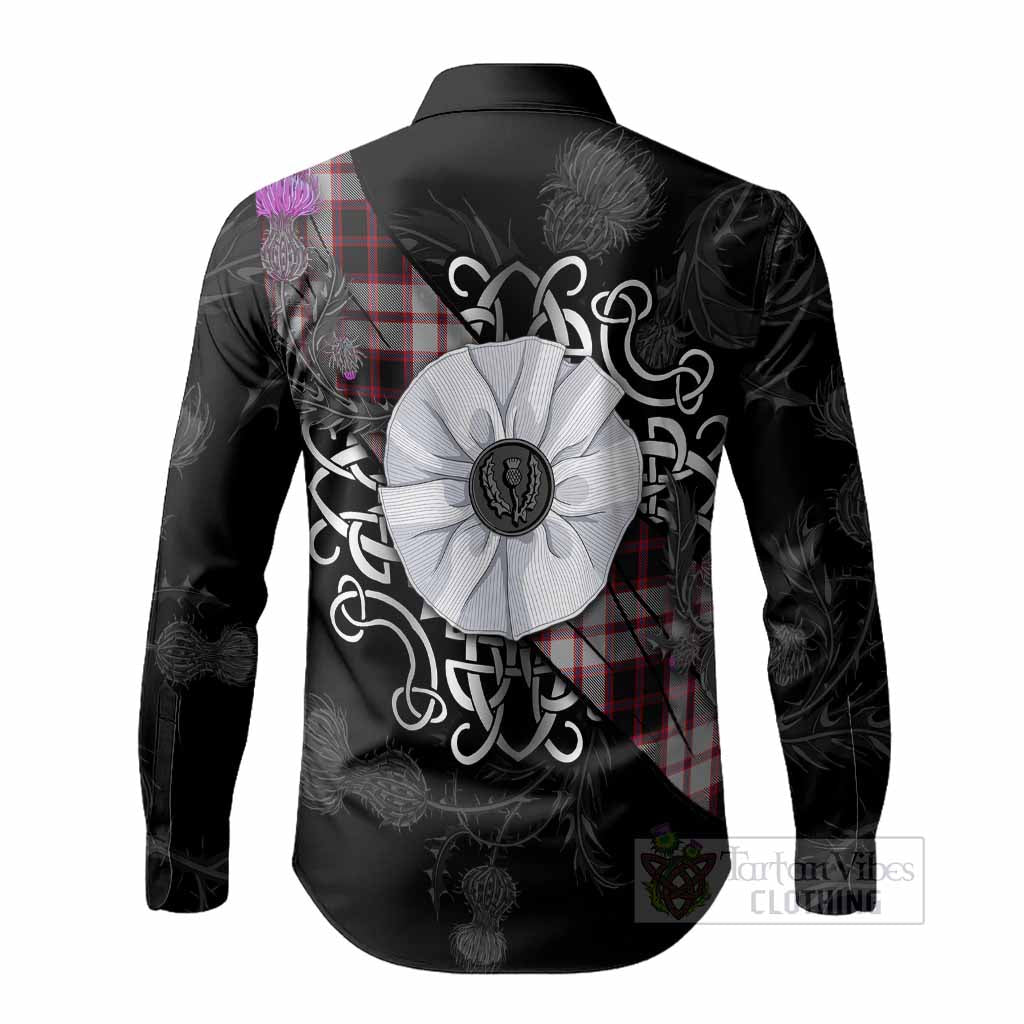 MacPherson (McPherson) Tartan Long Sleeve Button Shirts Jacobite White Rose - Tartan Vibes Clothing