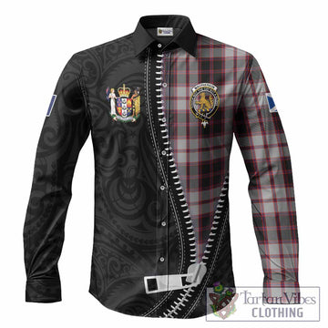 MacPherson (McPherson) Tartan Long Sleeve Button Shirts New Zealand Pattern Unique Zipper Stylized