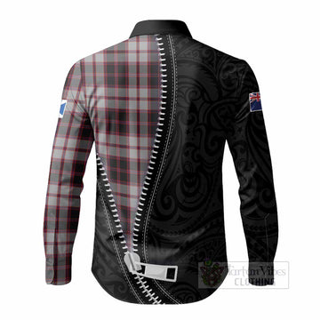 MacPherson (McPherson) Tartan Long Sleeve Button Shirts New Zealand Pattern Unique Zipper Stylized