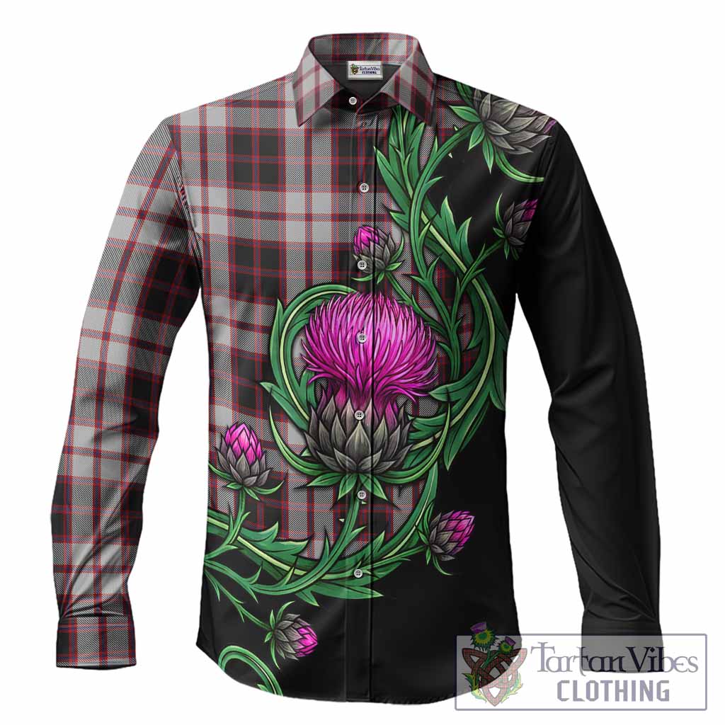 MacPherson (McPherson) Tartan Long Sleeve Button Shirts Resilient Scottish Thistle