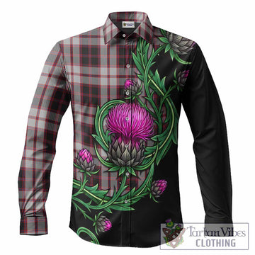 MacPherson (McPherson) Tartan Long Sleeve Button Shirts Resilient Scottish Thistle